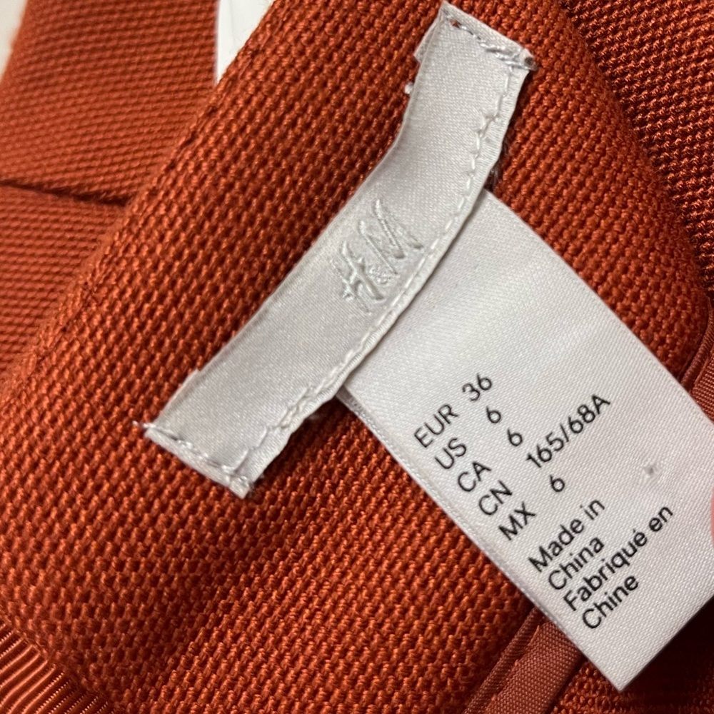 H&M Brown-Orange Short Skirt, Size 6 - Picture 3 of 4